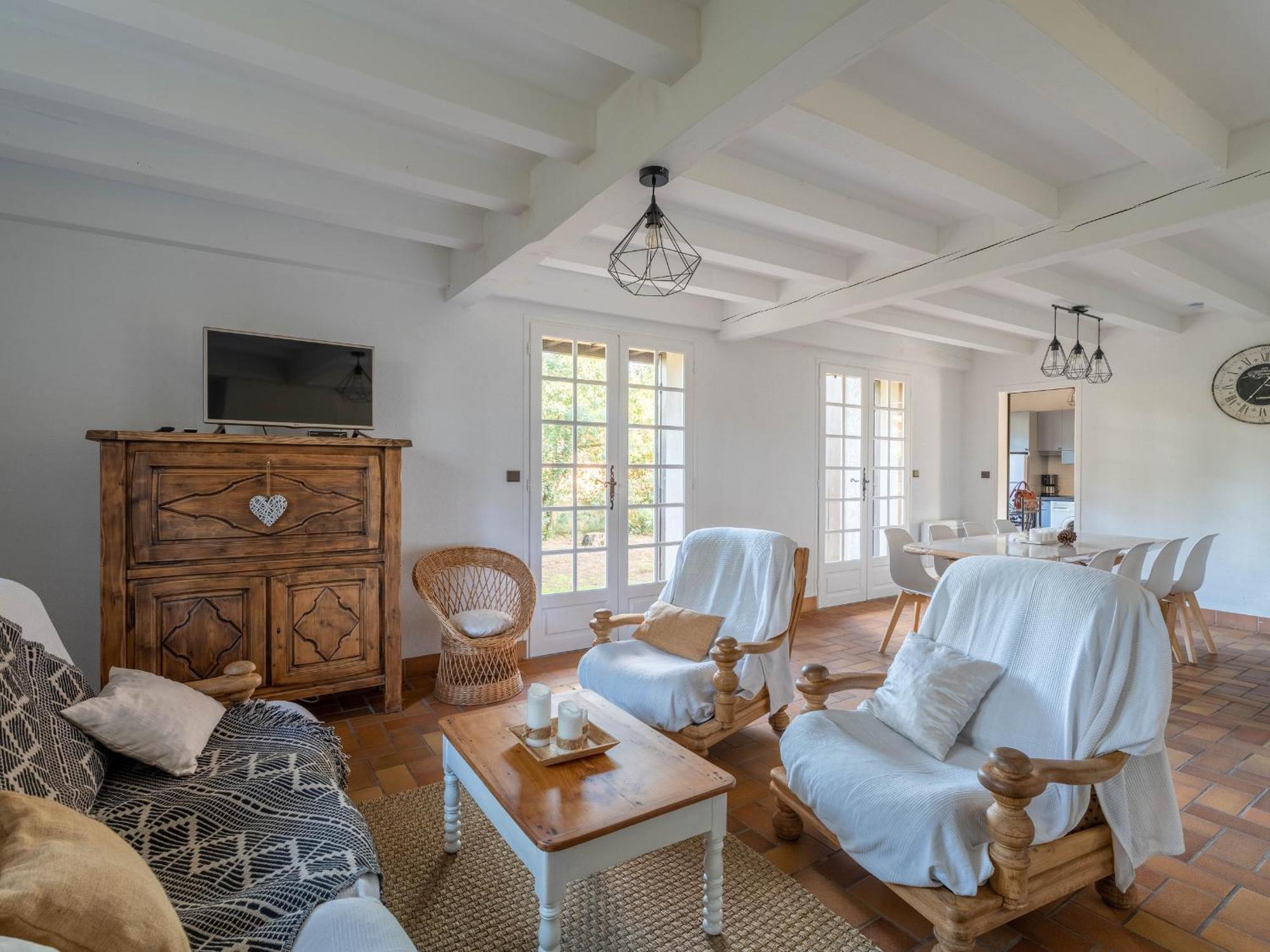 Grande Maison Landaise Avec Piscine Privee, Proche Plage, Pour 8 Personnes A Biscarrosse - Fr-1-319-398 Dış mekan fotoğraf